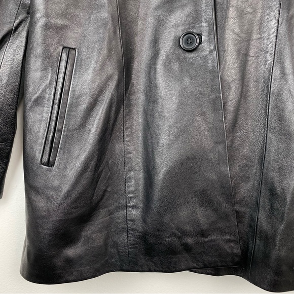 Taurus Firenze size Medium Women’s Black Leather Button Up Jacket - Picture 3 of 8